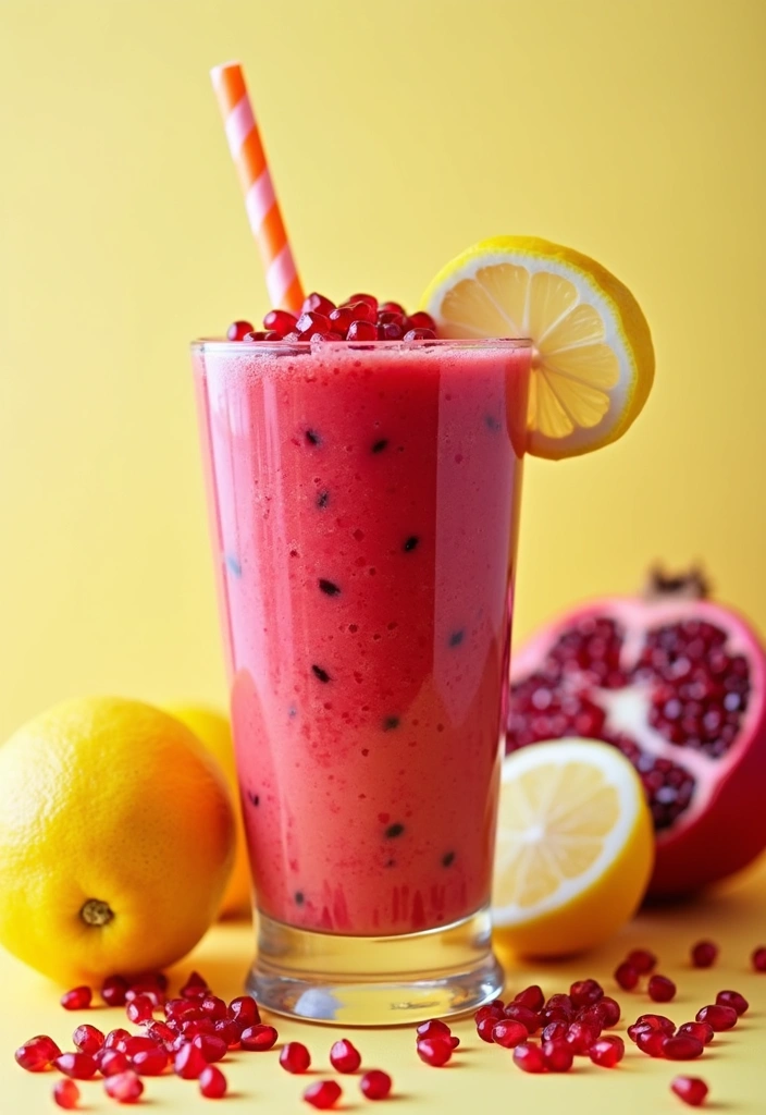 26 Lemon Ginger Smoothie Recipes for Immunity and Digestion 127 26 Lemon Ginger Smoothie Recipes for Immunity and Digestion - 21. Zesty Lemon Ginger Smoothie with Pomegranate