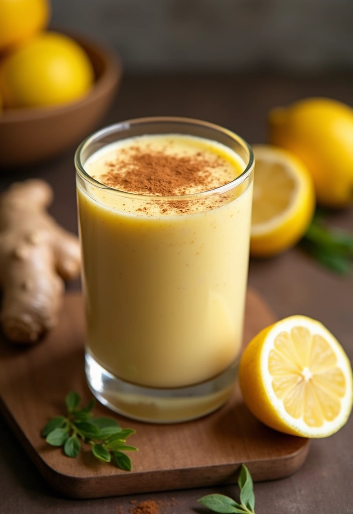 26 Lemon Ginger Smoothie Recipes for Immunity and Digestion 139 26 Lemon Ginger Smoothie Recipes for Immunity and Digestion - 23. Lemon Ginger Smoothie with Cinnamon