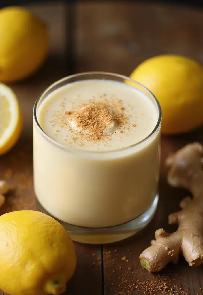 26 Lemon Ginger Smoothie Recipes for Immunity and Digestion 142 26 Lemon Ginger Smoothie Recipes for Immunity and Digestion - 24. Lemon Ginger Smoothie with Nutmeg