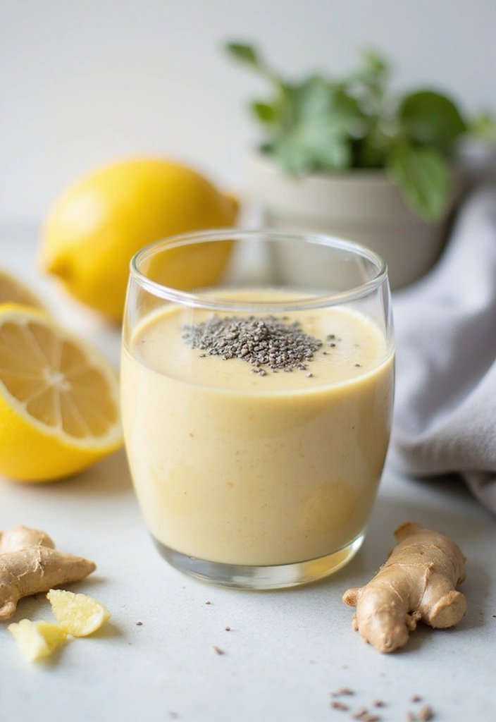 26 Lemon Ginger Smoothie Recipes for Immunity and Digestion 28 26 Lemon Ginger Smoothie Recipes for Immunity and Digestion - 6. Probiotic Lemon Ginger Smoothie