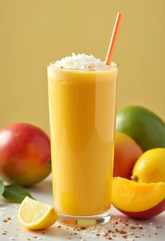 26 Lemon Ginger Smoothie Recipes for Immunity and Digestion 42 26 Lemon Ginger Smoothie Recipes for Immunity and Digestion - 8. Creamy Mango Lemon Ginger Smoothie