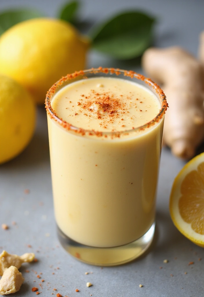 26 Lemon Ginger Smoothie Recipes for Immunity and Digestion 49 26 Lemon Ginger Smoothie Recipes for Immunity and Digestion - 9. Spicy Lemon Ginger Smoothie with Cayenne