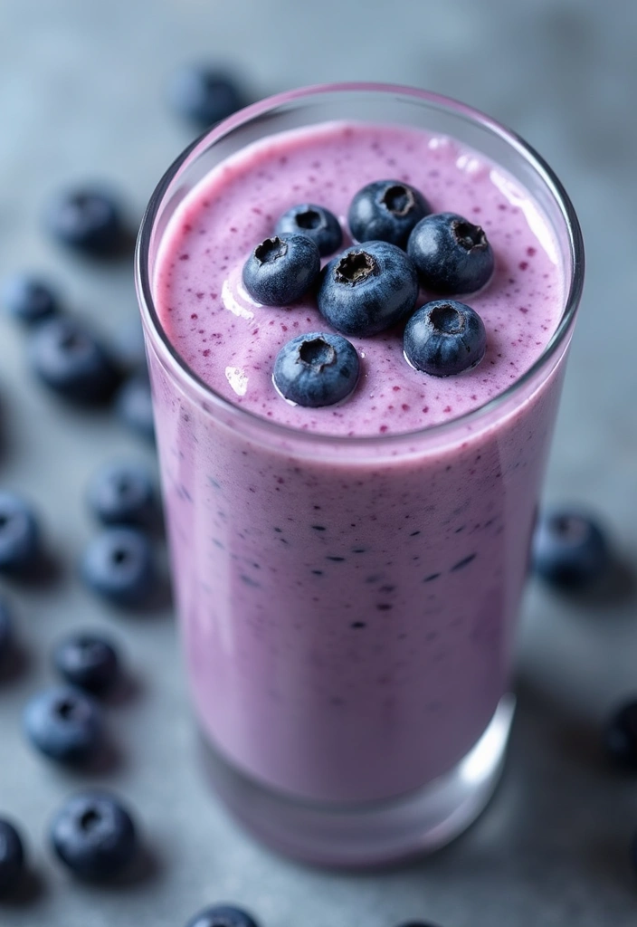 26 Smoothie Recipes with Chia Seeds for a Fiber and Omega-3 Boost 157 26 Smoothie Recipes with Chia Seeds for a Fiber and Omega-3 Boost - 25. Creamy Blueberry Chia Smoothie