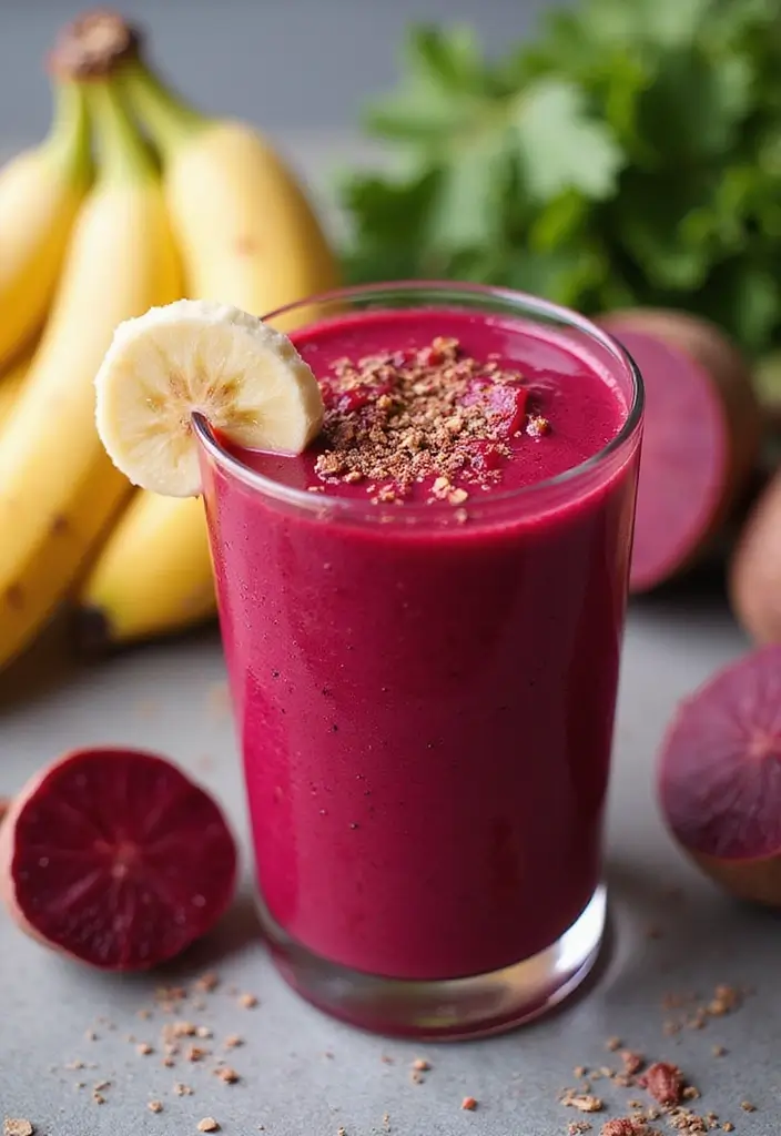26 Smoothie Recipes with Chia Seeds for a Fiber and Omega-3 Boost 29 26 Smoothie Recipes with Chia Seeds for a Fiber and Omega-3 Boost - 5. Beetroot Chia Smoothie