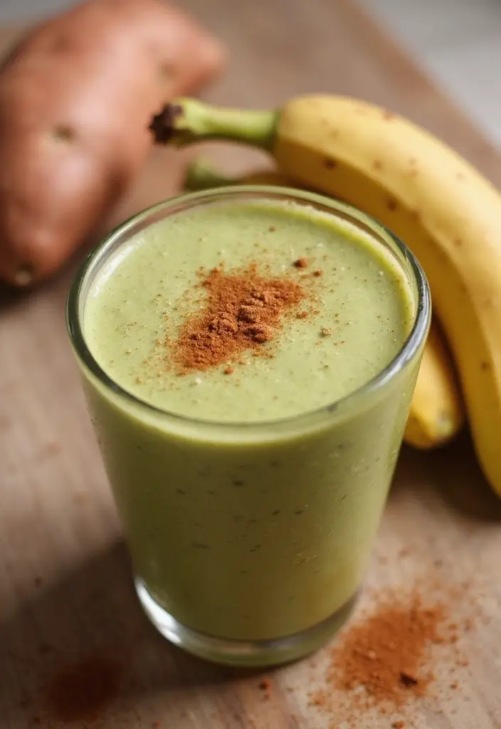 27 Banana Kale Smoothie Recipes for a Nutrient-Packed Drink 89 27 Banana Kale Smoothie Recipes for a Nutrient-Packed Drink - 17. Sweet Potato Banana Kale Smoothie
