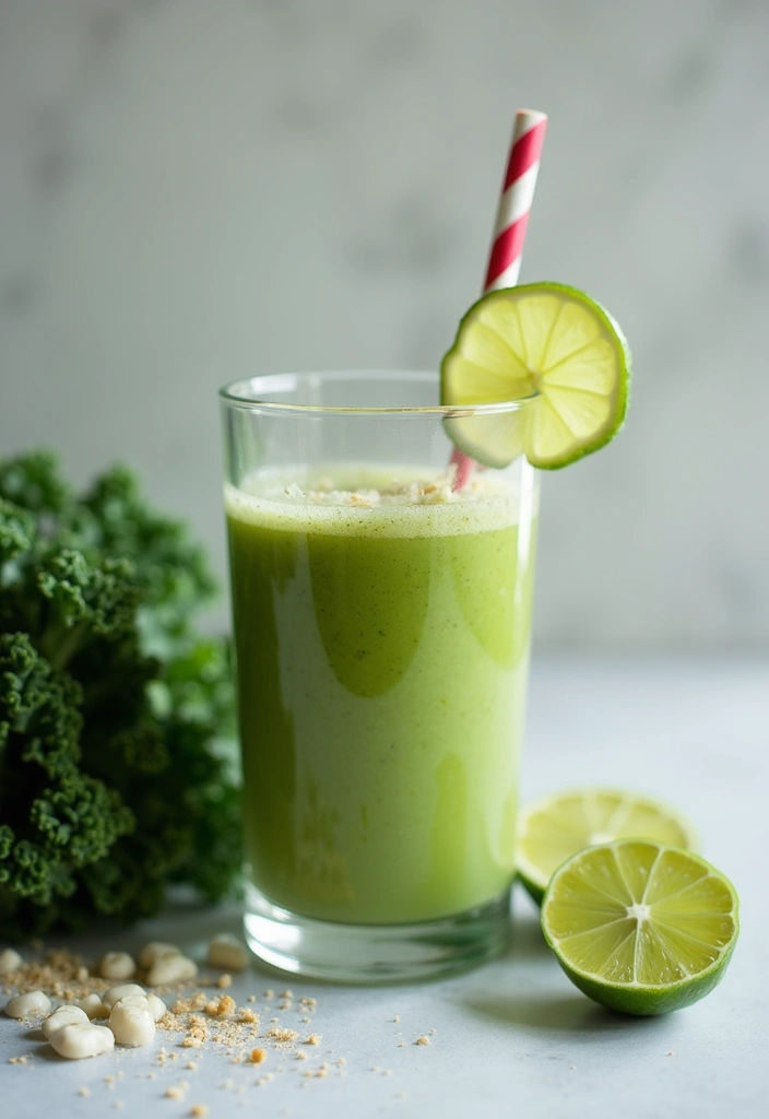 27 Banana Kale Smoothie Recipes for a Nutrient-Packed Drink 127 27 Banana Kale Smoothie Recipes for a Nutrient-Packed Drink - 23. Coconut Lime Banana Kale Smoothie