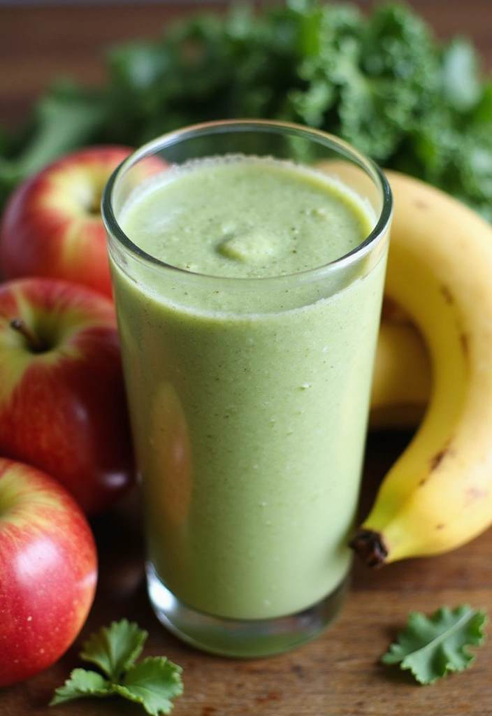 27 Banana Kale Smoothie Recipes for a Nutrient-Packed Drink 35 27 Banana Kale Smoothie Recipes for a Nutrient-Packed Drink - 7. Apple Banana Kale Smoothie