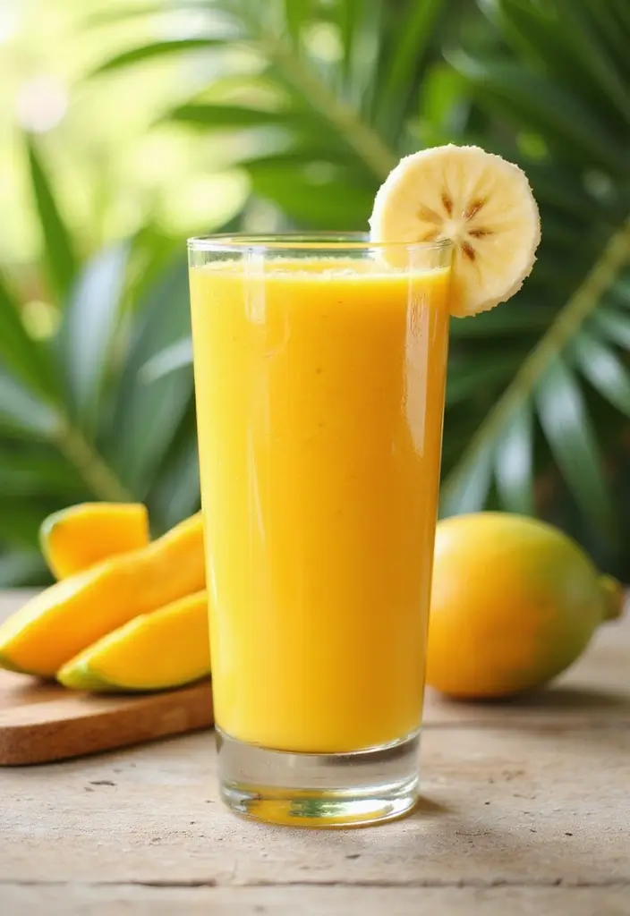 27 Banana and Mango Smoothie Recipes That Taste Like Summer in a Glass 1 27 Banana and Mango Smoothie Recipes That Taste Like Summer in a Glass - 1. Tropical Paradise Smoothie