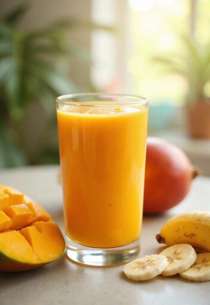 27 Banana and Mango Smoothie Recipes That Taste Like Summer in a Glass 114 27 Banana and Mango Smoothie Recipes That Taste Like Summer in a Glass - 18. Orange Mango Banana Smoothie