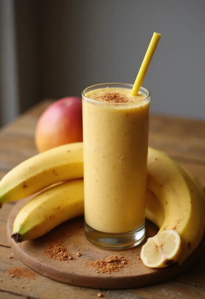27 Banana and Mango Smoothie Recipes That Taste Like Summer in a Glass 154 27 Banana and Mango Smoothie Recipes That Taste Like Summer in a Glass - 24. Mango Banana Cinnamon Smoothie
