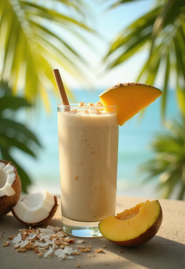27 Banana and Mango Smoothie Recipes That Taste Like Summer in a Glass 34 27 Banana and Mango Smoothie Recipes That Taste Like Summer in a Glass - 6. Creamy Coconut Banana Mango Smoothie
