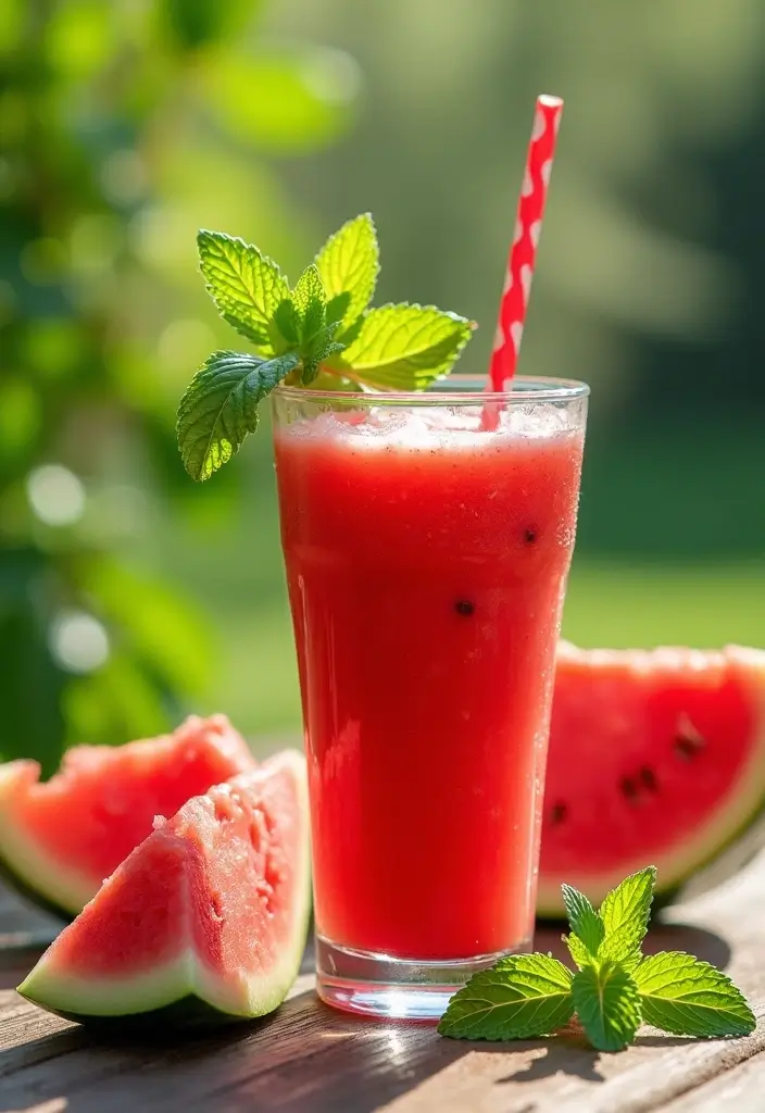 27 Belly Fat Smoothie Recipes That Support a Leaner Body 85 27 Belly Fat Smoothie Recipes That Support a Leaner Body - 13. Watermelon Mint Smoothie