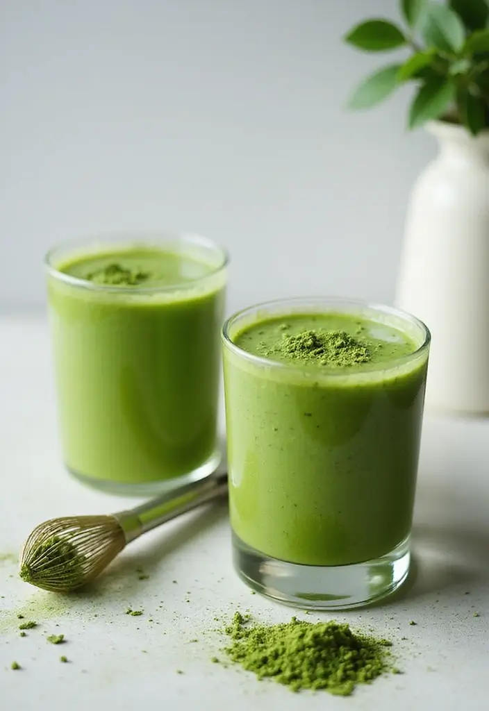 27 Belly Fat Smoothie Recipes That Support a Leaner Body 104 27 Belly Fat Smoothie Recipes That Support a Leaner Body - 16. Matcha Green Tea Smoothie