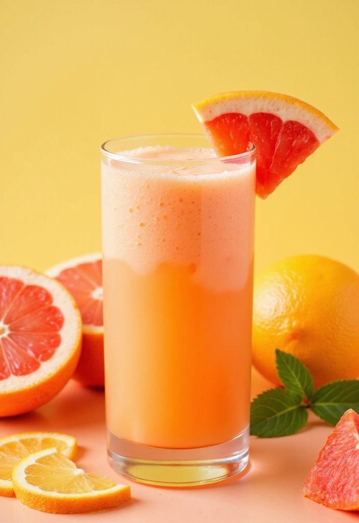 27 Belly Fat Smoothie Recipes That Support a Leaner Body 164 27 Belly Fat Smoothie Recipes That Support a Leaner Body - 26. Grapefruit Citrus Smoothie