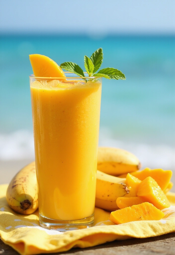 27 Frozen Banana Smoothie Recipes That Are Creamy and Delicious 69 27 Frozen Banana Smoothie Recipes That Are Creamy and Delicious - 11. Mango-Banana Smoothie