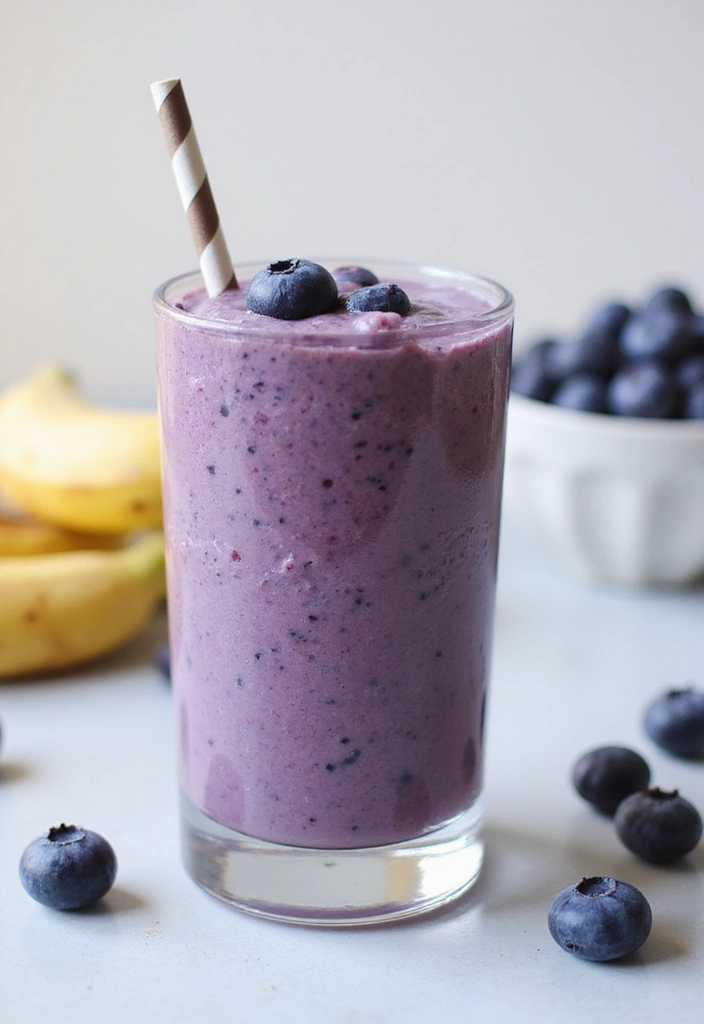 27 Frozen Banana Smoothie Recipes That Are Creamy and Delicious 104 27 Frozen Banana Smoothie Recipes That Are Creamy and Delicious - 16. Blueberry-Banana Smoothie