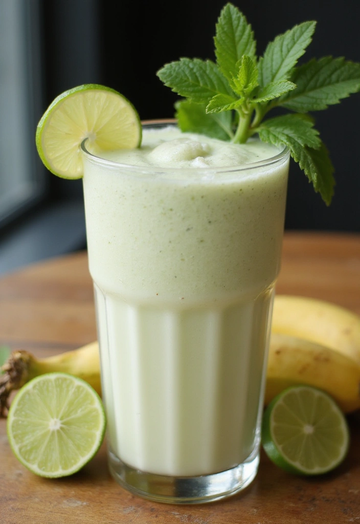 27 Frozen Banana Smoothie Recipes That Are Creamy and Delicious 137 27 Frozen Banana Smoothie Recipes That Are Creamy and Delicious - 21. Coconut Lime Banana Smoothie