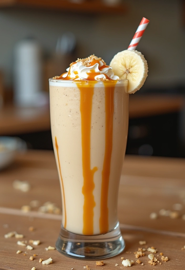 27 Frozen Banana Smoothie Recipes That Are Creamy and Delicious 142 27 Frozen Banana Smoothie Recipes That Are Creamy and Delicious - 22. Caramel Banana Smoothie