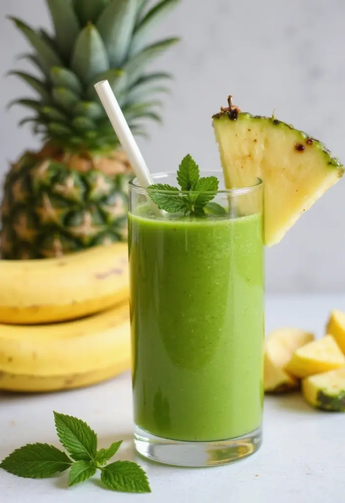27 Frozen Banana Smoothie Recipes That Are Creamy and Delicious 156 27 Frozen Banana Smoothie Recipes That Are Creamy and Delicious - 24. Tropical Green Banana Smoothie