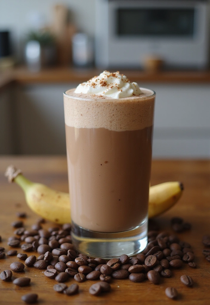27 Frozen Banana Smoothie Recipes That Are Creamy and Delicious 168 27 Frozen Banana Smoothie Recipes That Are Creamy and Delicious - 26. Mocha Banana Smoothie