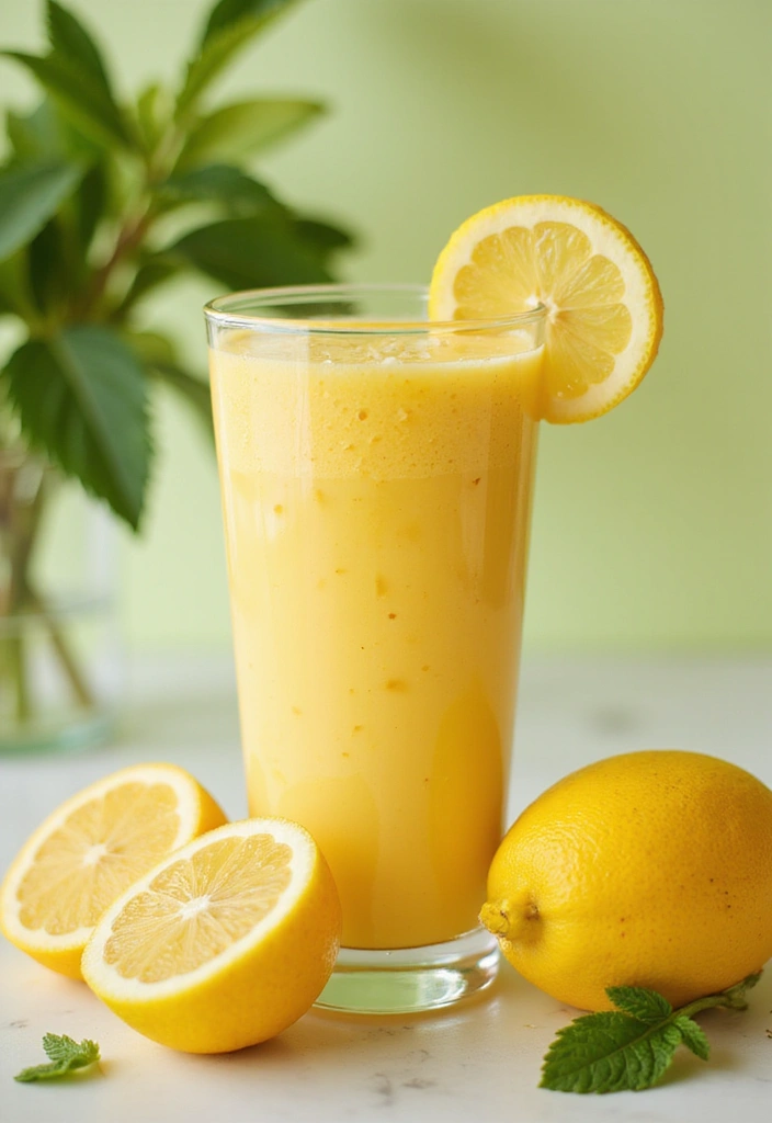 27 Frozen Banana Smoothie Recipes That Are Creamy and Delicious 175 27 Frozen Banana Smoothie Recipes That Are Creamy and Delicious - 27. Lemon Banana Smoothie