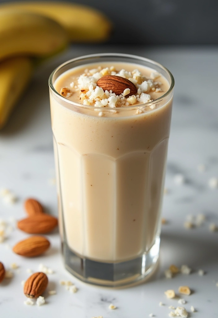 27 Frozen Banana Smoothie Recipes That Are Creamy and Delicious 41 27 Frozen Banana Smoothie Recipes That Are Creamy and Delicious - 7. Almond Joy Banana Smoothie