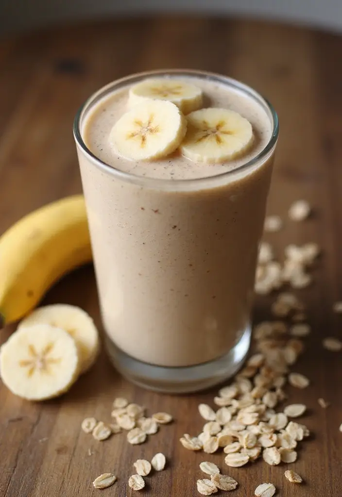 27 Pea Protein Powder Smoothie Recipes for Clean Plant-Based Energy 64 27 Pea Protein Powder Smoothie Recipes for Clean Plant-Based Energy - 10. Peanut Butter Banana Oat Smoothie