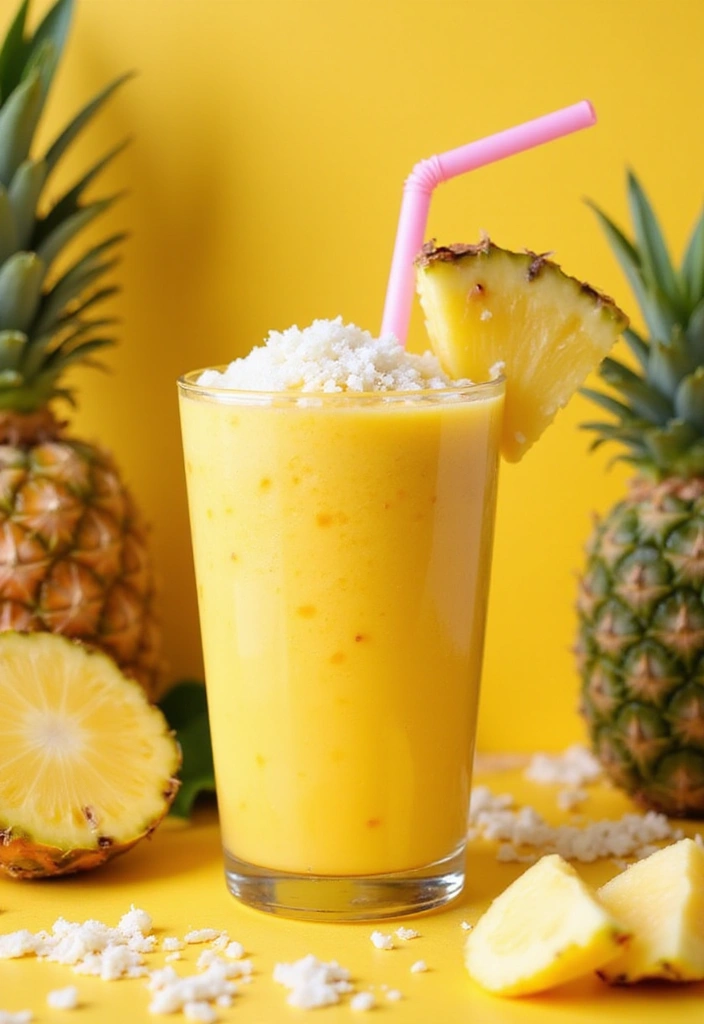 27 Pea Protein Powder Smoothie Recipes for Clean Plant-Based Energy 71 27 Pea Protein Powder Smoothie Recipes for Clean Plant-Based Energy - 11. Creamy Pineapple Coconut Smoothie