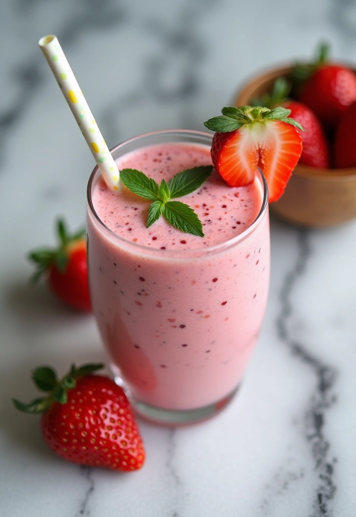 27 Pea Protein Powder Smoothie Recipes for Clean Plant-Based Energy 92 27 Pea Protein Powder Smoothie Recipes for Clean Plant-Based Energy - 14. Strawberry Basil Smoothie
