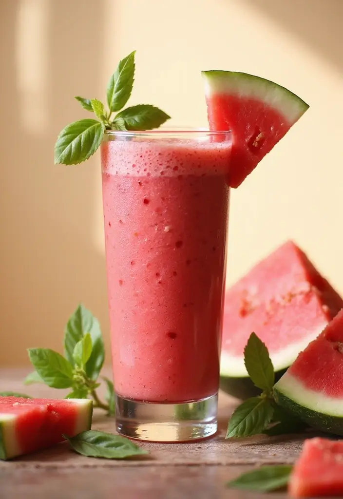 27 Pea Protein Powder Smoothie Recipes for Clean Plant-Based Energy 118 27 Pea Protein Powder Smoothie Recipes for Clean Plant-Based Energy - 18. Watermelon Basil Smoothie