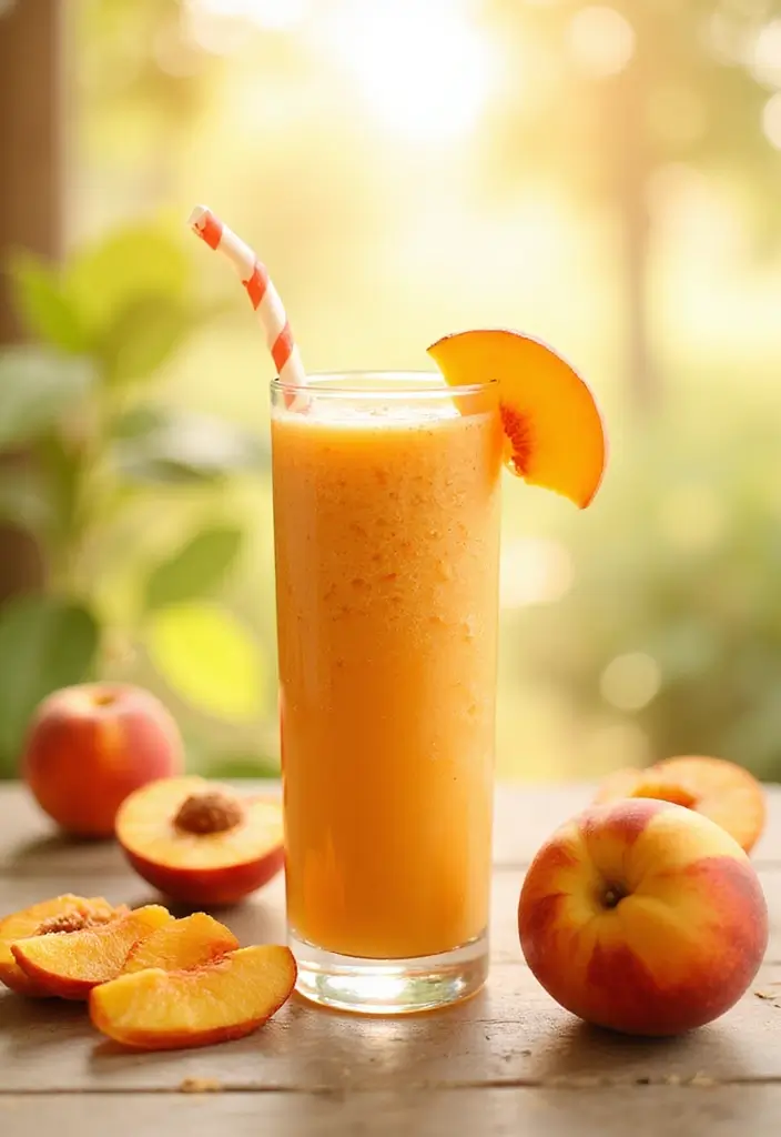 27 Pea Protein Powder Smoothie Recipes for Clean Plant-Based Energy 133 27 Pea Protein Powder Smoothie Recipes for Clean Plant-Based Energy - 21. Creamy Peach Protein Smoothie