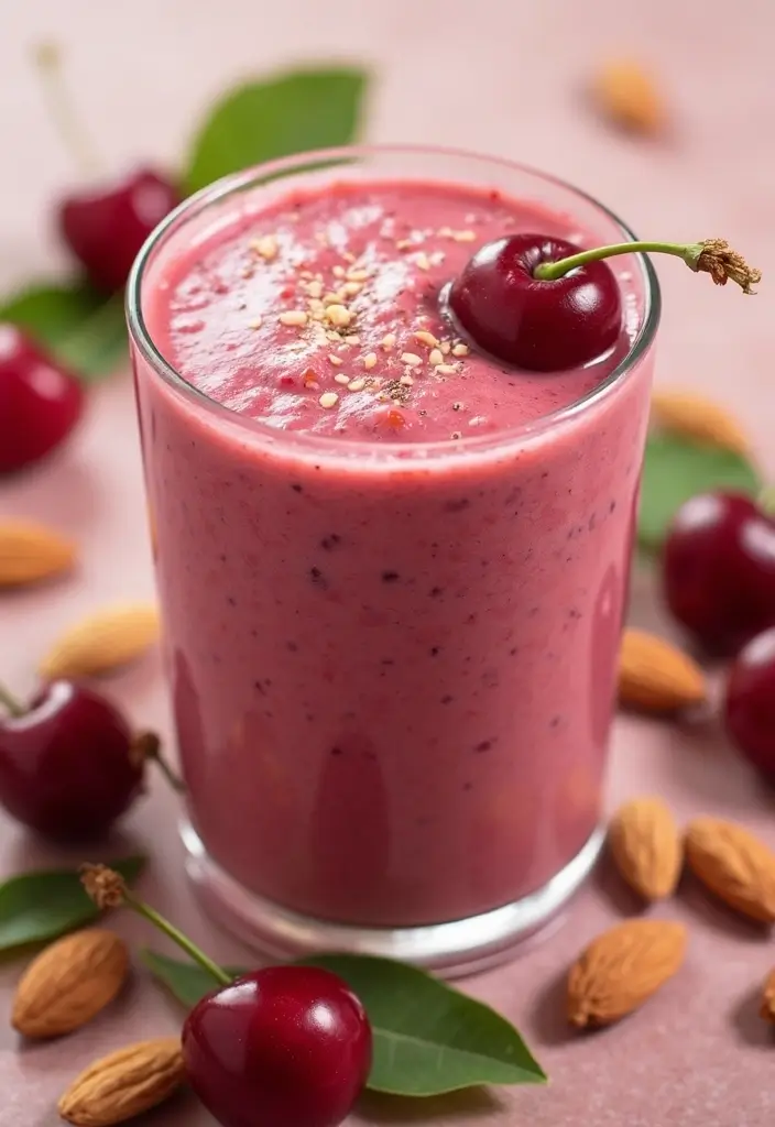 27 Smoothie Recipes for Healthy Weight Gain with Natural Ingredients 99 27 Smoothie Recipes for Healthy Weight Gain with Natural Ingredients - 15. Cherry Almond Smoothie