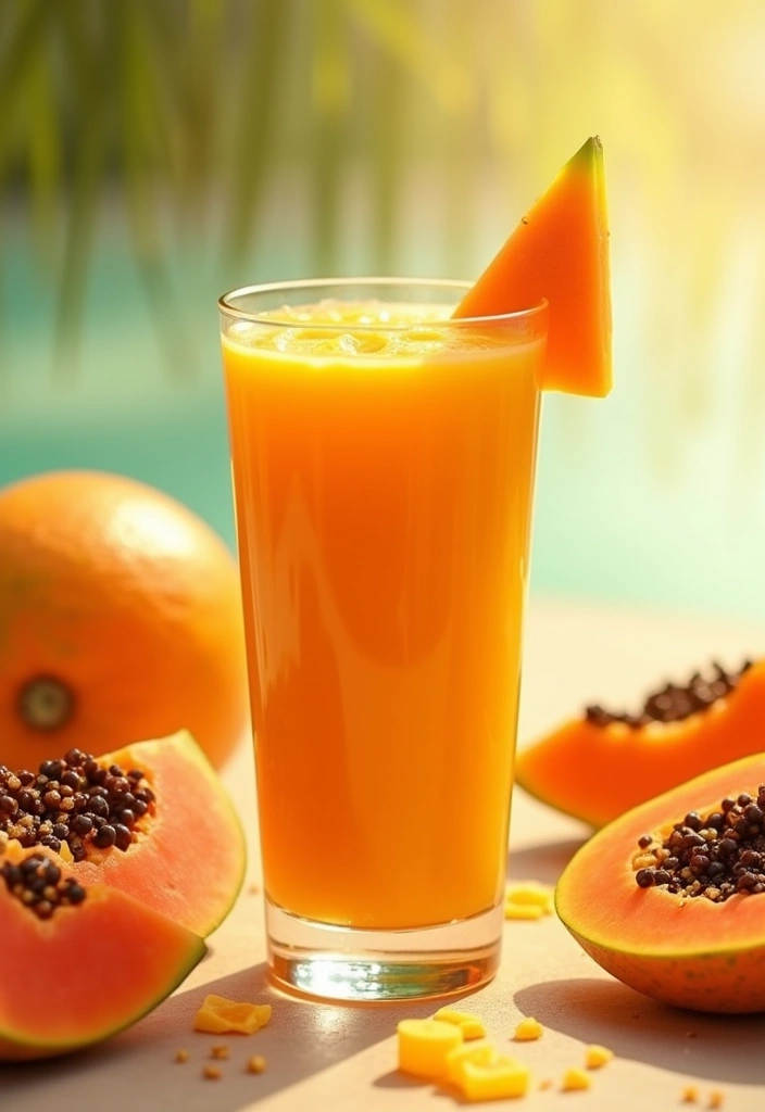 27 Smoothie Recipes for Healthy Weight Gain with Natural Ingredients 120 27 Smoothie Recipes for Healthy Weight Gain with Natural Ingredients - 18. Tropical Papaya Smoothie