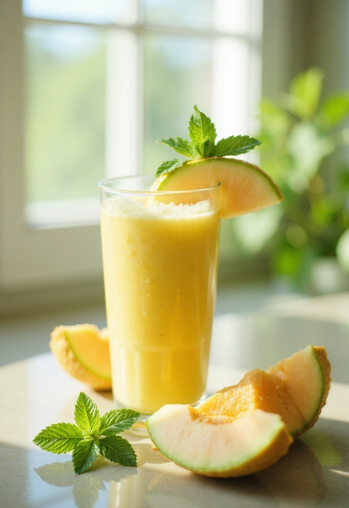 27 Smoothie Recipes for Healthy Weight Gain with Natural Ingredients 127 27 Smoothie Recipes for Healthy Weight Gain with Natural Ingredients - 19. Honeydew Melon Smoothie