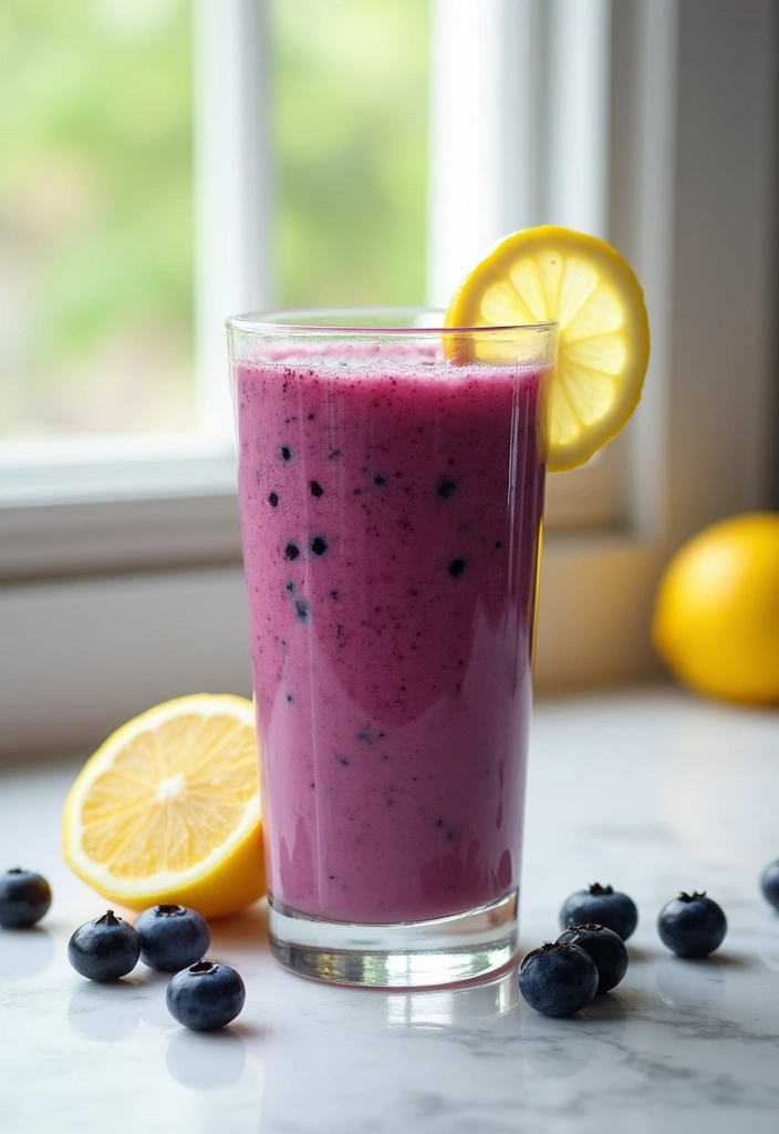 27 Smoothie Recipes for Healthy Weight Gain with Natural Ingredients 166 27 Smoothie Recipes for Healthy Weight Gain with Natural Ingredients - 26. Blueberry Lemon Smoothie