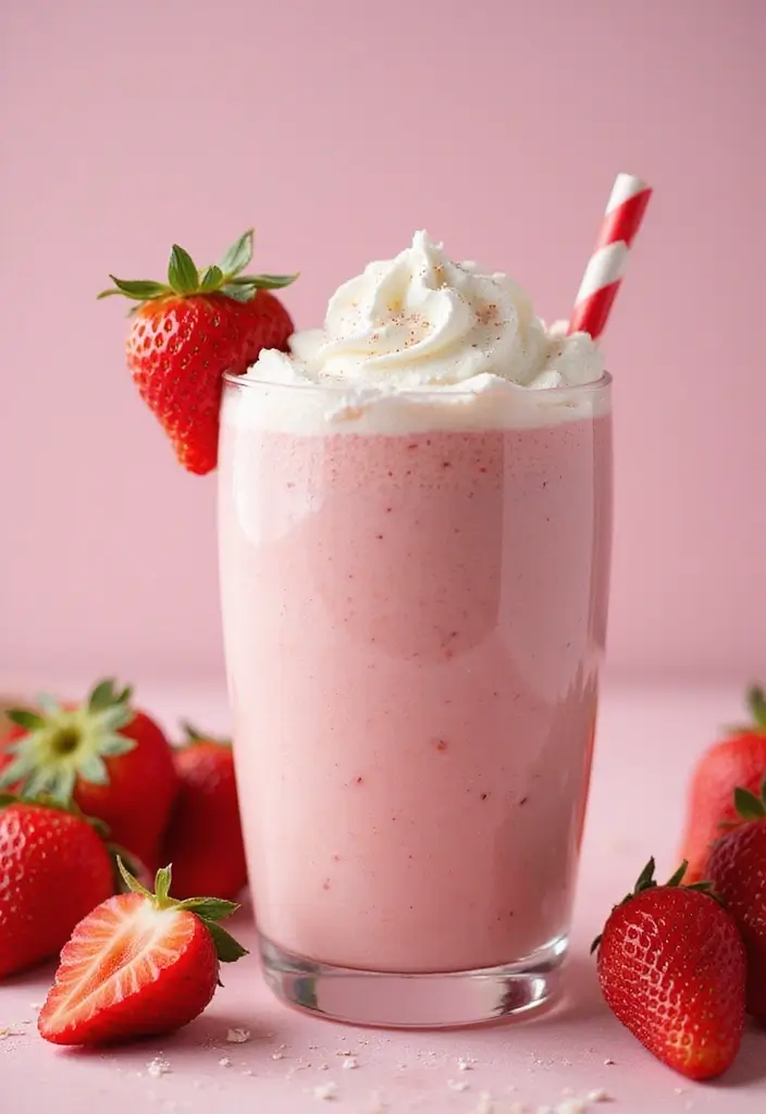 27 Smoothie Recipes for Healthy Weight Gain with Natural Ingredients 173 27 Smoothie Recipes for Healthy Weight Gain with Natural Ingredients - 27. Strawberries & Cream Smoothie