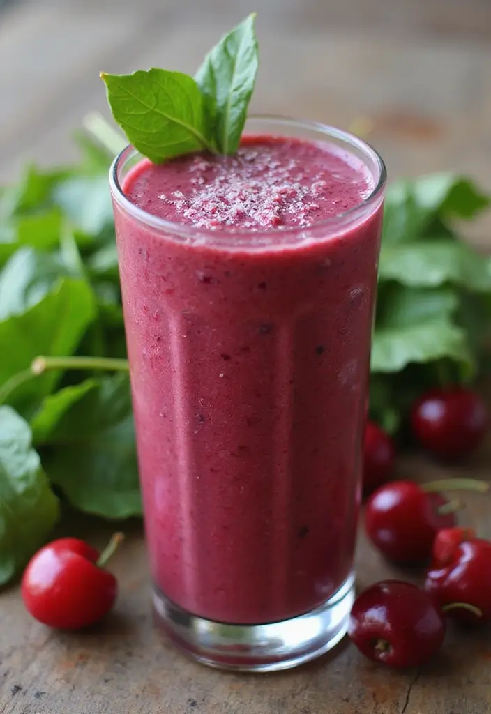 27 Spinach Smoothie Recipes for Kids That Actually Taste Good 84 27 Spinach Smoothie Recipes for Kids That Actually Taste Good - 14. Spinach and Cherry Smoothie