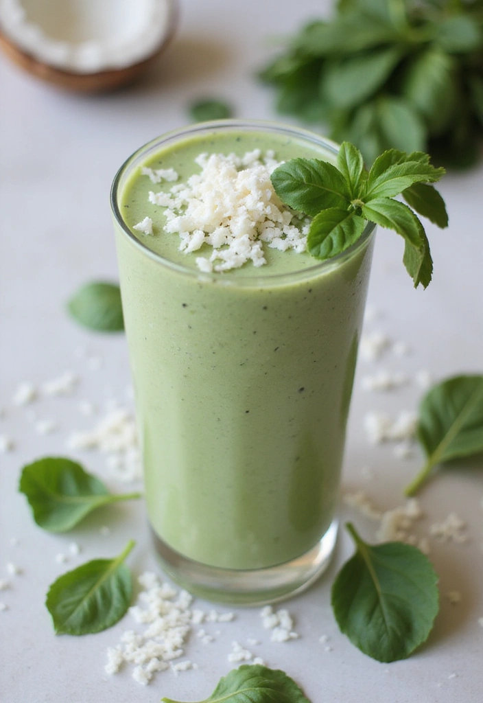 27 Spinach Smoothie Recipes for Kids That Actually Taste Good 91 27 Spinach Smoothie Recipes for Kids That Actually Taste Good - 15. Spinach and Coconut Smoothie