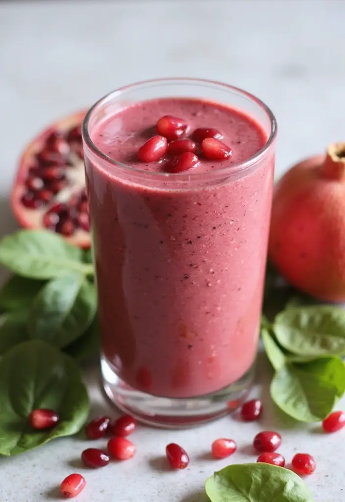 27 Spinach Smoothie Recipes for Kids That Actually Taste Good 155 27 Spinach Smoothie Recipes for Kids That Actually Taste Good - 25. Spinach and Pomegranate Smoothie
