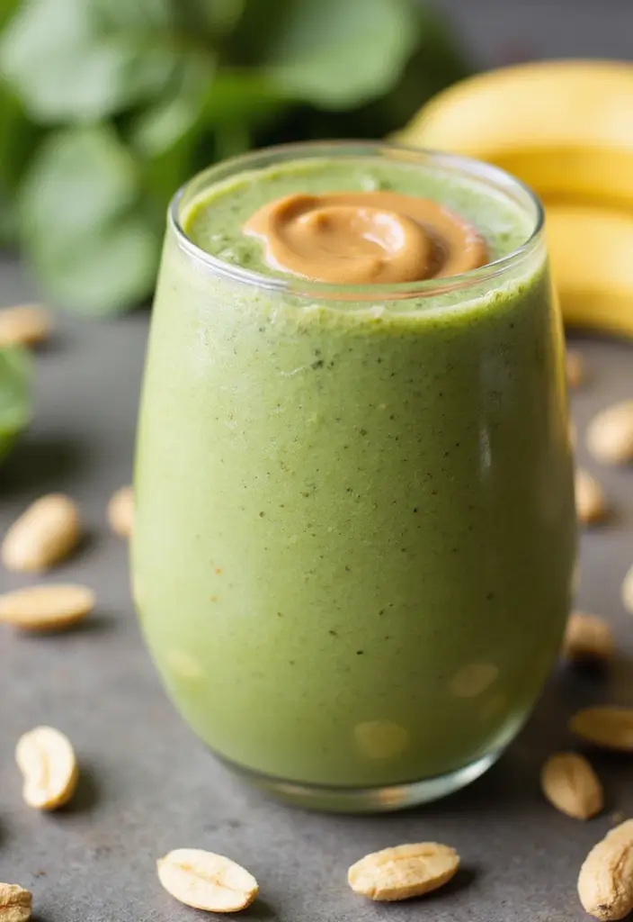 27 Spinach Smoothie Recipes for Kids That Actually Taste Good 13 27 Spinach Smoothie Recipes for Kids That Actually Taste Good - 3. Peanut Butter Banana Spinach Smoothie