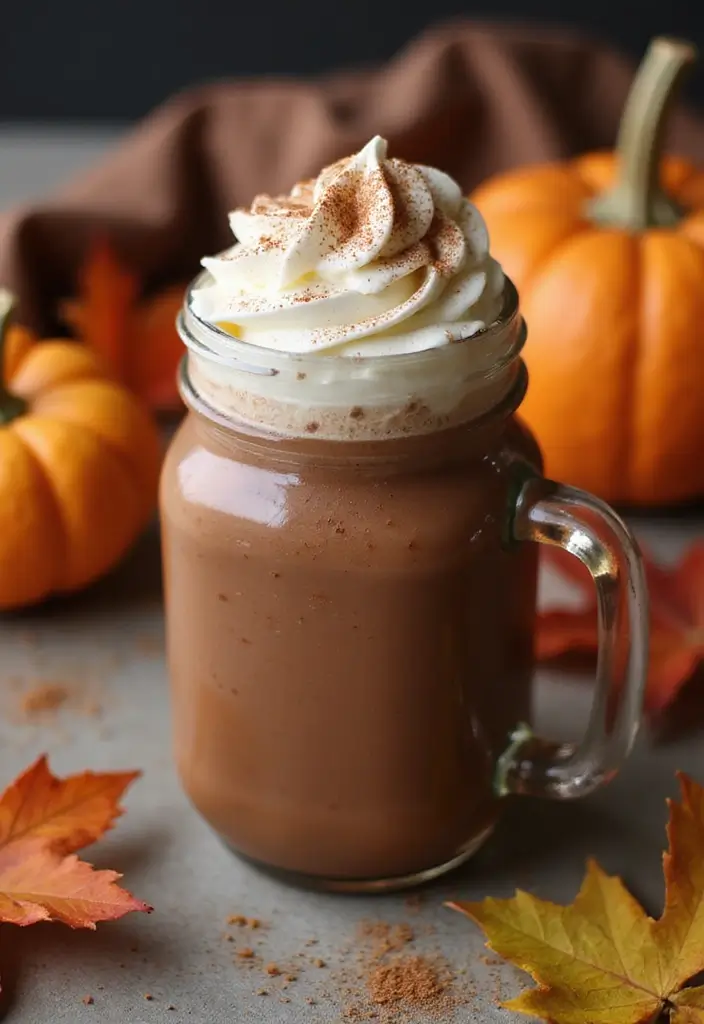 28 Chocolate Protein Smoothie Recipes That Feel Like a Treat 62 28 Chocolate Protein Smoothie Recipes That Feel Like a Treat - 10. Chocolate Pumpkin Spice Smoothie