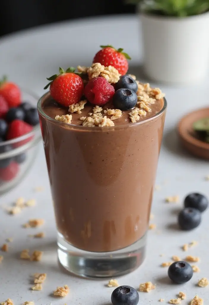28 Chocolate Protein Smoothie Recipes That Feel Like a Treat 104 28 Chocolate Protein Smoothie Recipes That Feel Like a Treat - 16. Chocolate Pudding Protein Smoothie
