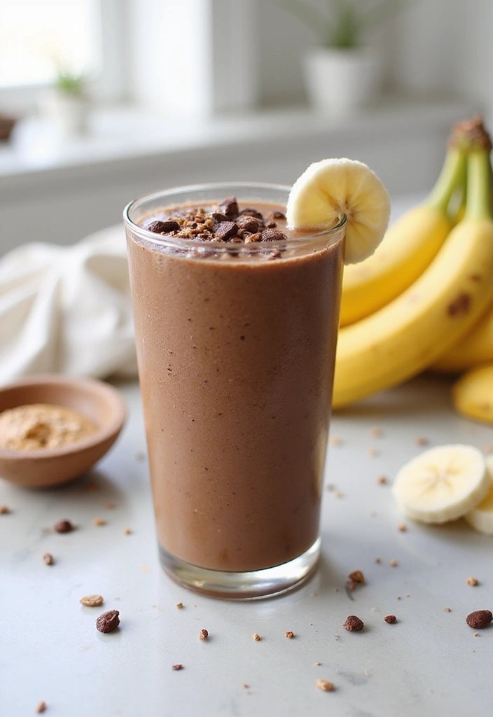28 Chocolate Protein Smoothie Recipes That Feel Like a Treat 111 28 Chocolate Protein Smoothie Recipes That Feel Like a Treat - 17. Chocolate Almond Butter Banana Smoothie