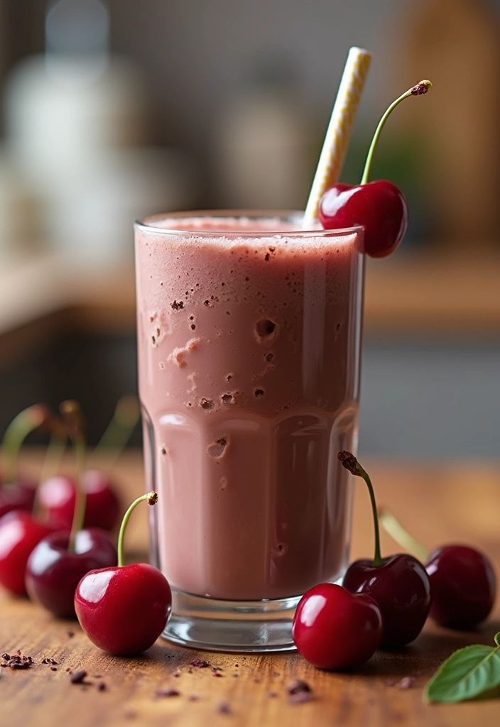 28 Chocolate Protein Smoothie Recipes That Feel Like a Treat 160 28 Chocolate Protein Smoothie Recipes That Feel Like a Treat - 24. Chocolate Cherry Smoothie