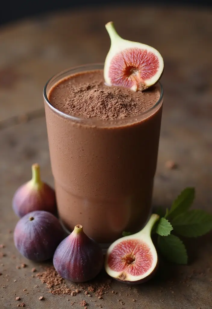 28 Chocolate Protein Smoothie Recipes That Feel Like a Treat 167 28 Chocolate Protein Smoothie Recipes That Feel Like a Treat - 25. Chocolate Fig Smoothie
