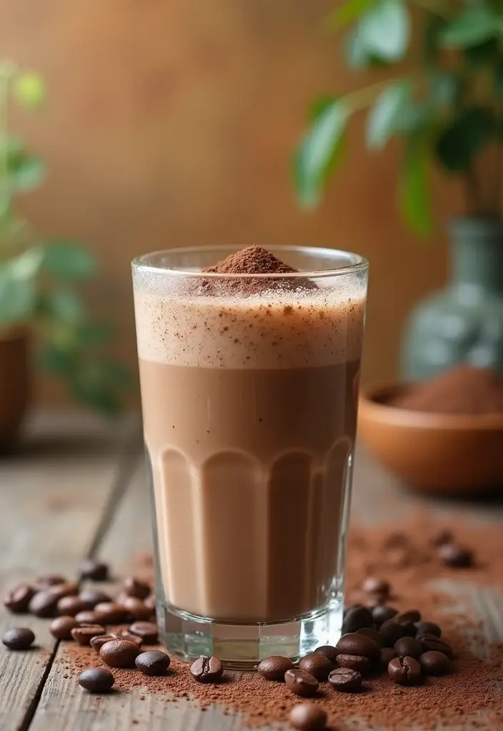 28 Chocolate Protein Smoothie Recipes That Feel Like a Treat 22 28 Chocolate Protein Smoothie Recipes That Feel Like a Treat - 4. Mocha Protein Smoothie