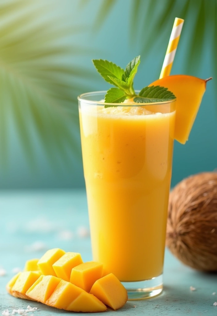 28 Easy Smoothie Recipes with Yogurt for a Creamy and Nutritious Treat 1 28 Easy Smoothie Recipes with Yogurt for a Creamy and Nutritious Treat - 1. Tropical Mango Yogurt Smoothie