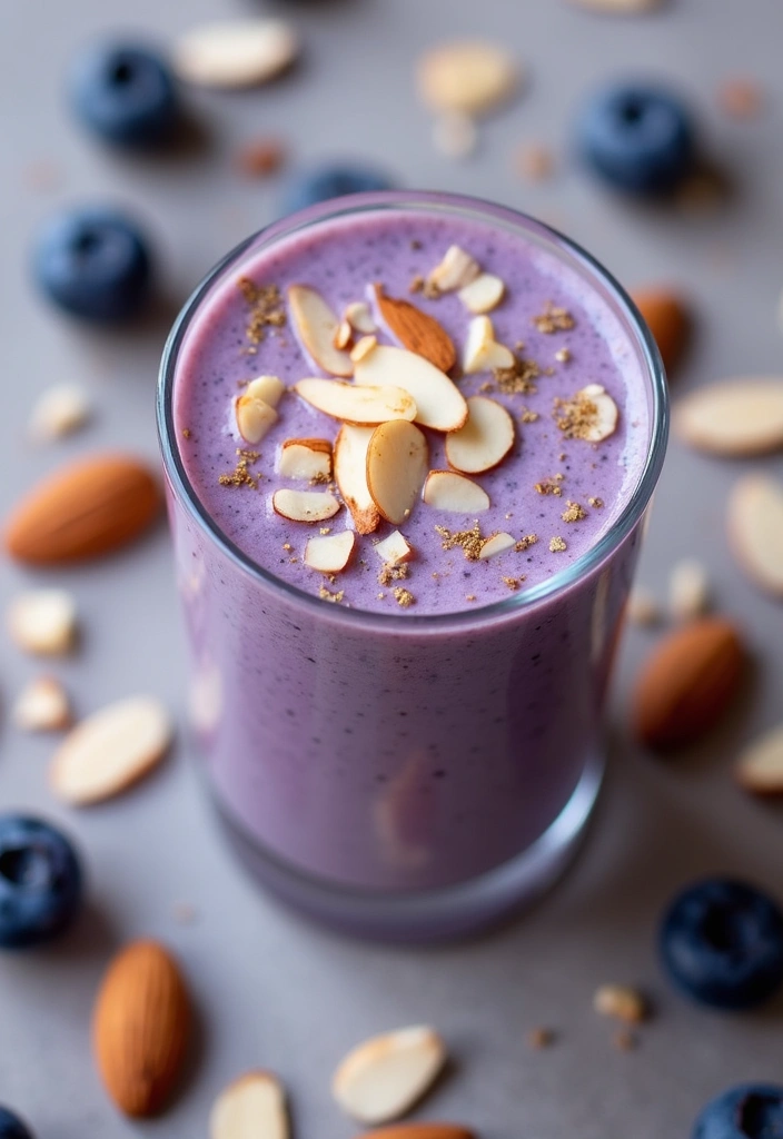 28 Easy Smoothie Recipes with Yogurt for a Creamy and Nutritious Treat 92 28 Easy Smoothie Recipes with Yogurt for a Creamy and Nutritious Treat - 14. Blueberry Almond Yogurt Smoothie