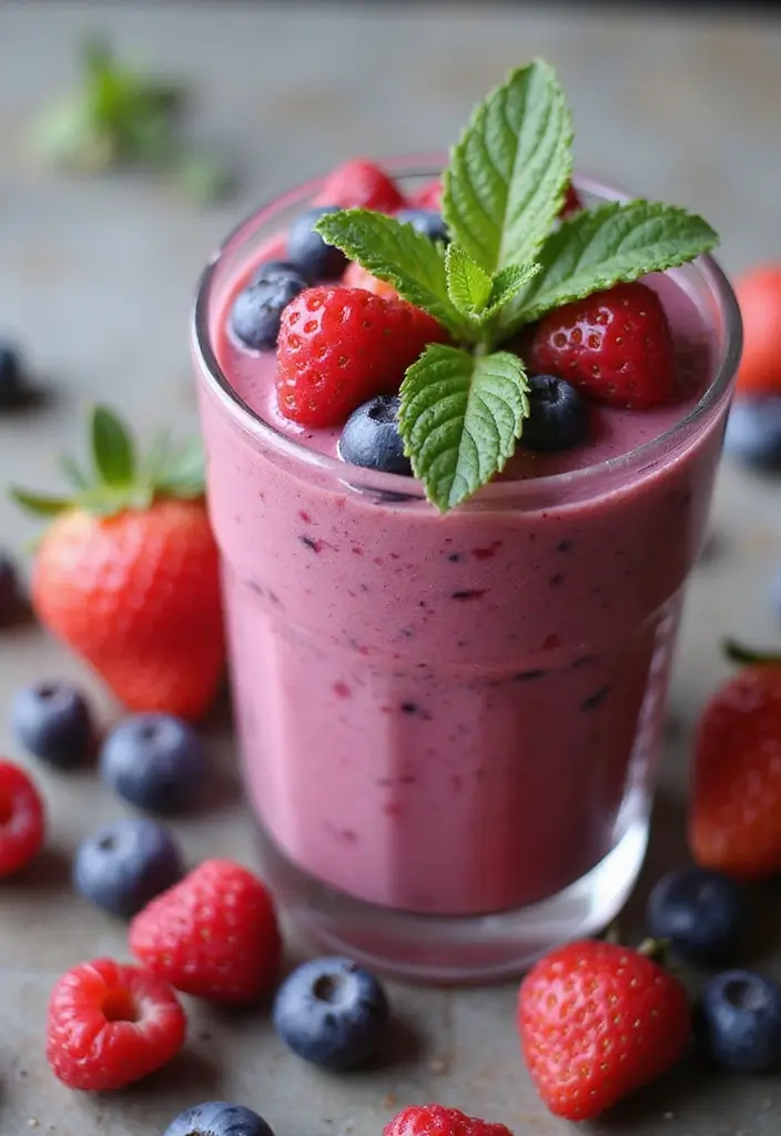28 Easy Smoothie Recipes with Yogurt for a Creamy and Nutritious Treat 8 28 Easy Smoothie Recipes with Yogurt for a Creamy and Nutritious Treat - 2. Berry Blast Yogurt Smoothie