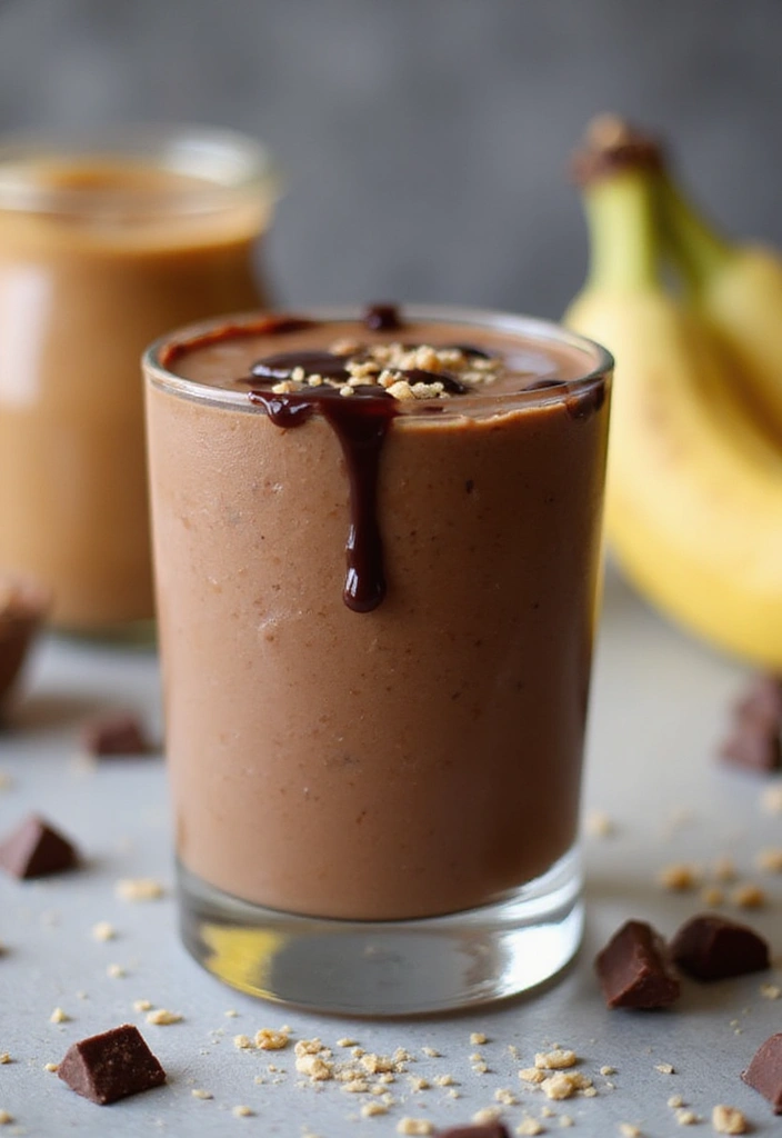 28 Easy Smoothie Recipes with Yogurt for a Creamy and Nutritious Treat 162 28 Easy Smoothie Recipes with Yogurt for a Creamy and Nutritious Treat - 24. Chocolate Peanut Butter Banana Yogurt Smoothie